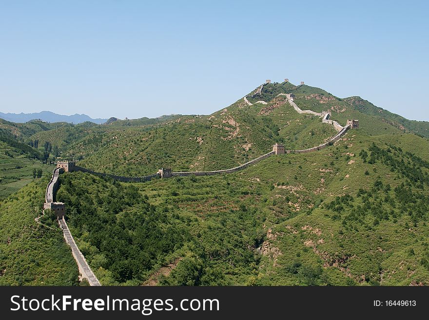 Famous great wall at Simatai near Beijing, China