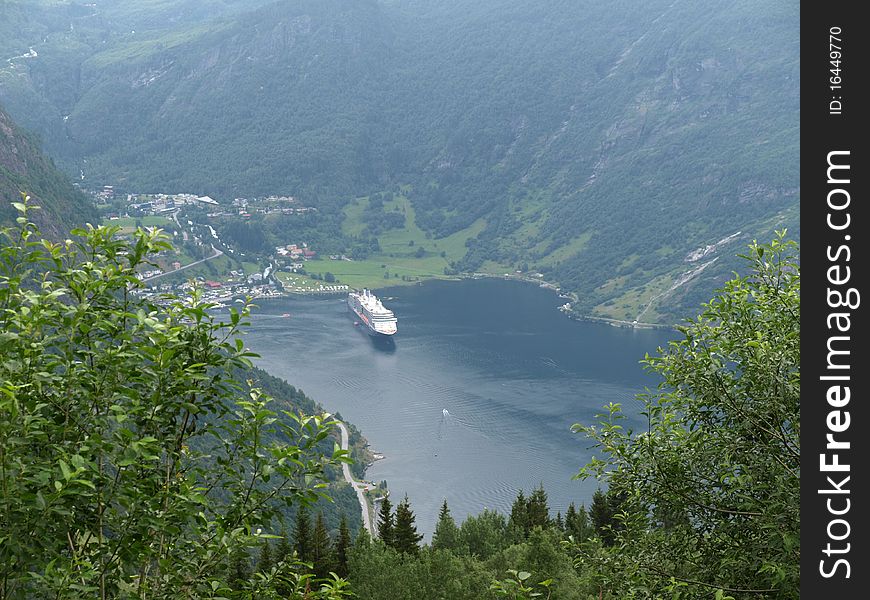 Landscape-Geiranger Fjord in Norway. Landscape-Geiranger Fjord in Norway