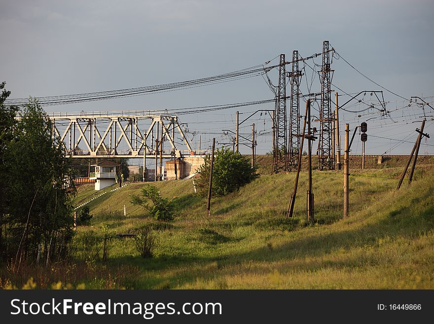 Railroad interchange near Kharkiv city. Railroad interchange near Kharkiv city