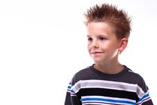 Cute Young Boy Smiling Looking Off Camera Stock Photo Cute Young Boy Smiling Looking Off Camera Stock Photo