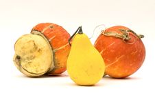 Mini Pumpkins Isolated On A White Royalty Free Stock Photography Mini Pumpkins Isolated On A White Royalty Free Stock Photography
