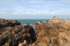 Coastline At Les Grandes Rocques, Guernsey Royalty Free Stock Image