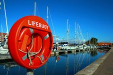 Lifebouy On Weymouth Marina UK Royalty Free Stock Photo Lifebouy On Weymouth Marina UK Royalty Free Stock Photo