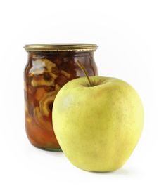 Apple And Apple Jam Royalty Free Stock Photo Apple And Apple Jam Royalty Free Stock Photo