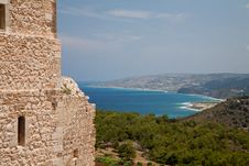 View From Kritinia Castle Rhodes Royalty Free Stock Image View From Kritinia Castle Rhodes Royalty Free Stock Image
