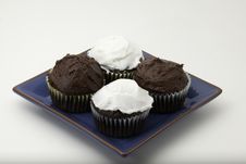 Chocolate Cupcakes With Icing Stock Image Chocolate Cupcakes With Icing Stock Image