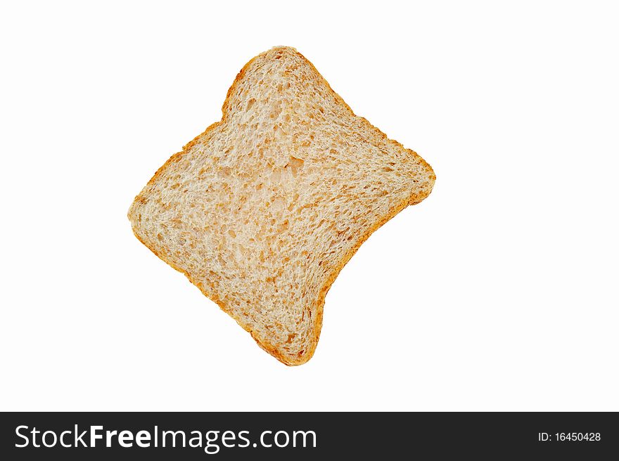 Oat bread on white background