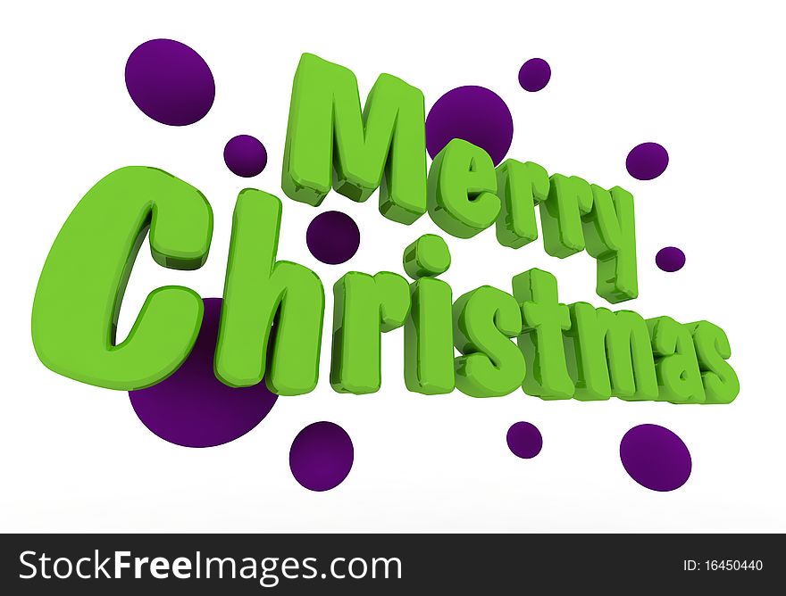 Merry Christmas greeting 3d card