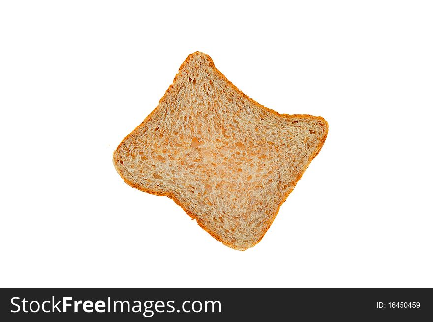 Oat bread on white background