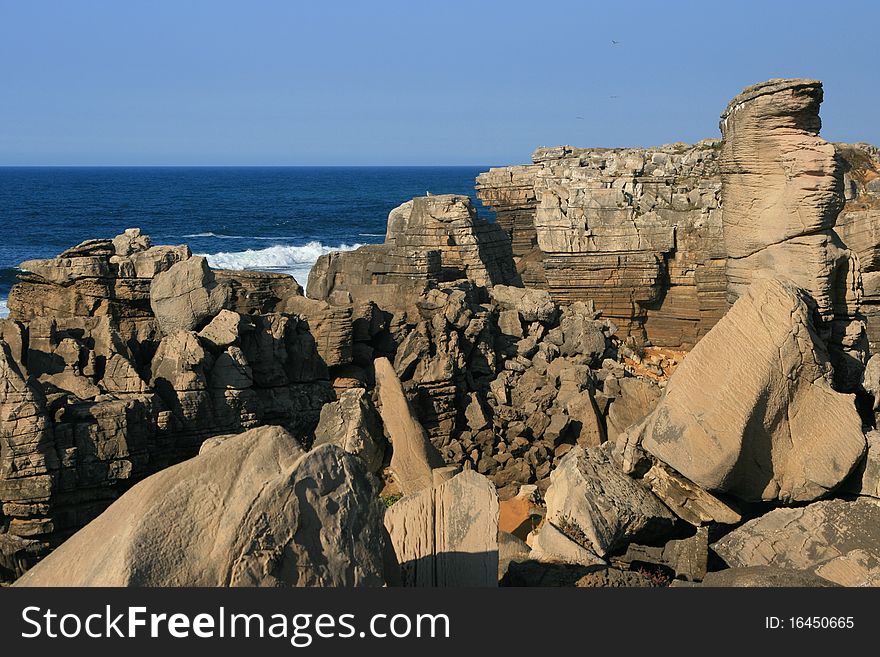 View On Rocks And Ocean