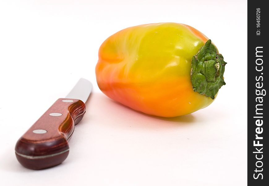 Colorful Fresh Peppers Isolated On White