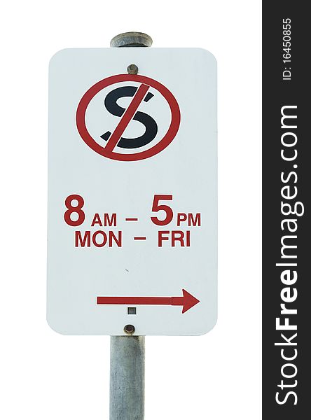 No stopping traffic sign