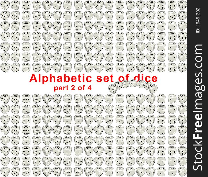 Alphabet dice. Part 2 of 4