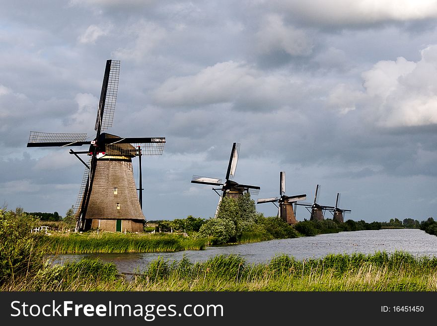 Traditional dutch windmill in the Netherlands. Traditional dutch windmill in the Netherlands
