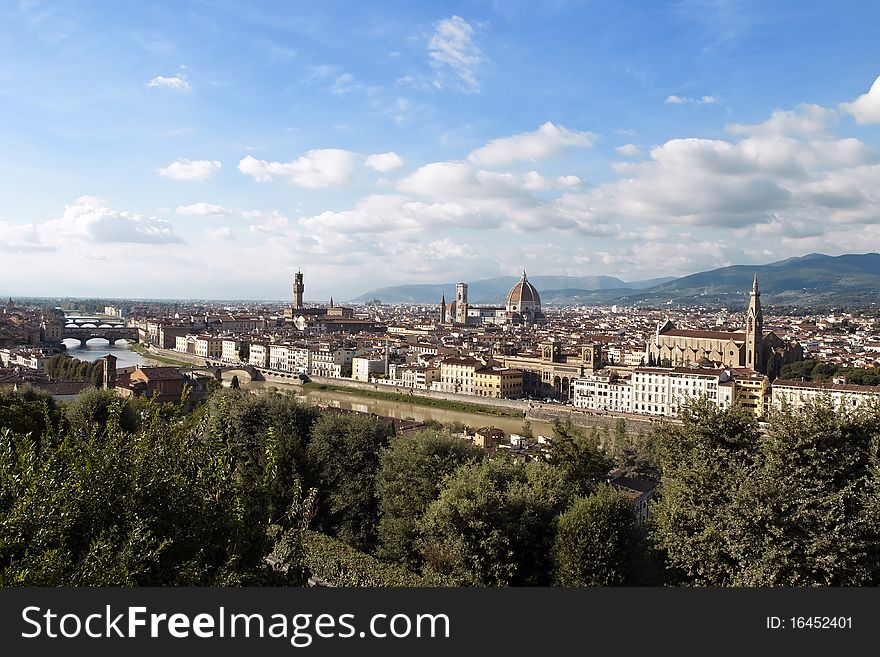 City of florence panorama on a summer day. City of florence panorama on a summer day