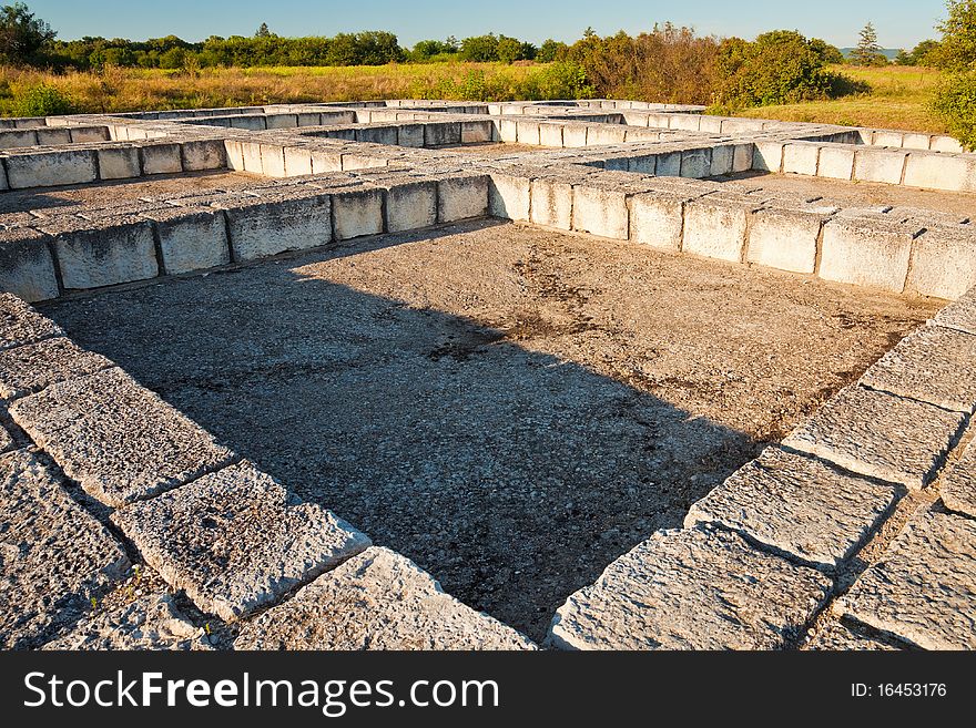 The royal palace foundation at the first capital of Bulgaria, Pliska. The royal palace foundation at the first capital of Bulgaria, Pliska.