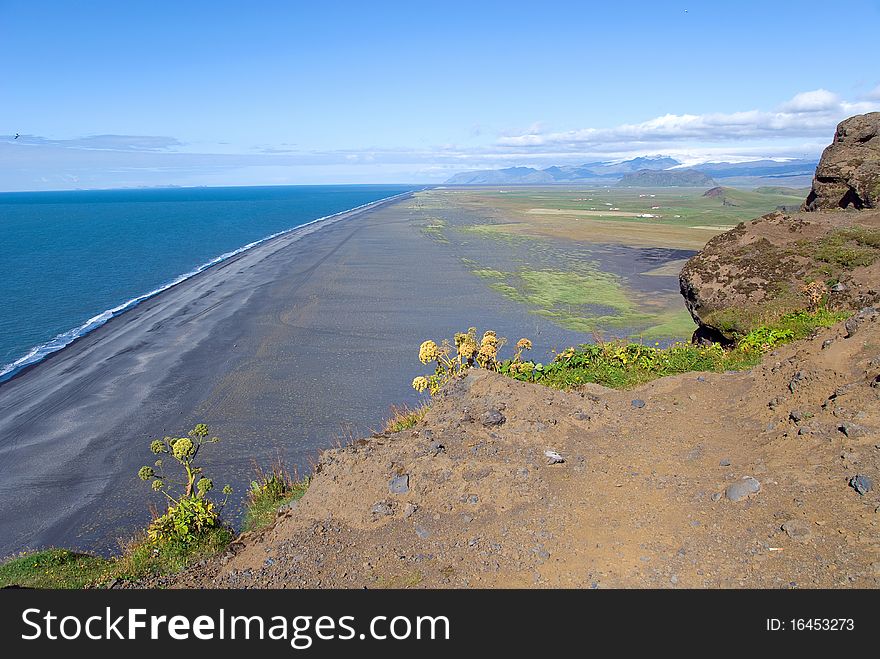 Endless beaches of the Icelandic coast. Endless beaches of the Icelandic coast
