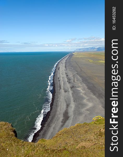 Endless beaches of the Icelandic coast. Endless beaches of the Icelandic coast