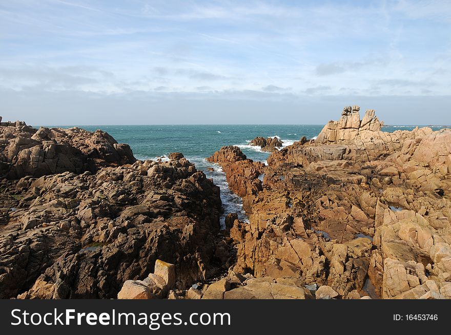 Coastline at Les Grandes Rocques, Guernsey