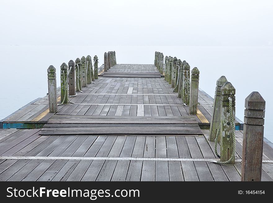 It is a path set on the lake