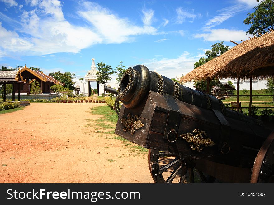 Cannon at Locations film Legend of King Naresuan