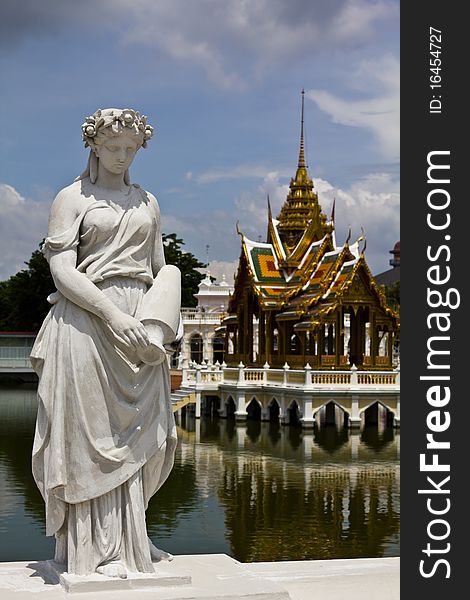 Statue at Bang Pa-In Palace Ayutthaya Thailand