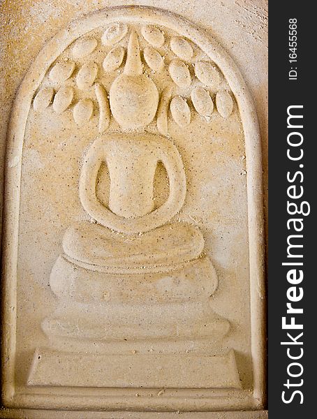 Thai brown buddha image (amulet). Thai brown buddha image (amulet)