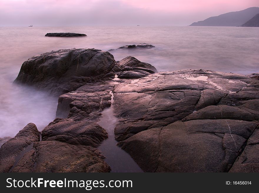 Beautiful Colorful Sunset Over Sea. Beautiful Colorful Sunset Over Sea