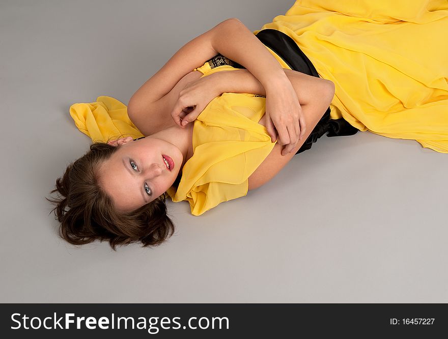 A Girl Lying On The Floor