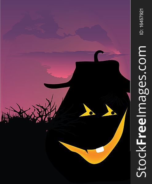 Halloween Card With Pumpkin