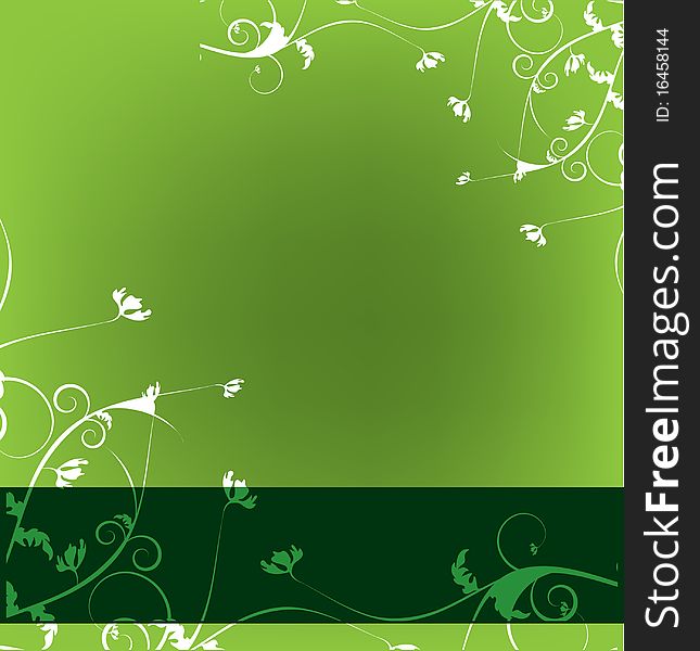 Decorative green design with place for text