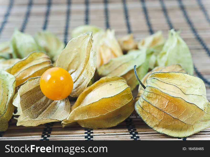 Detail of some physalis fruit