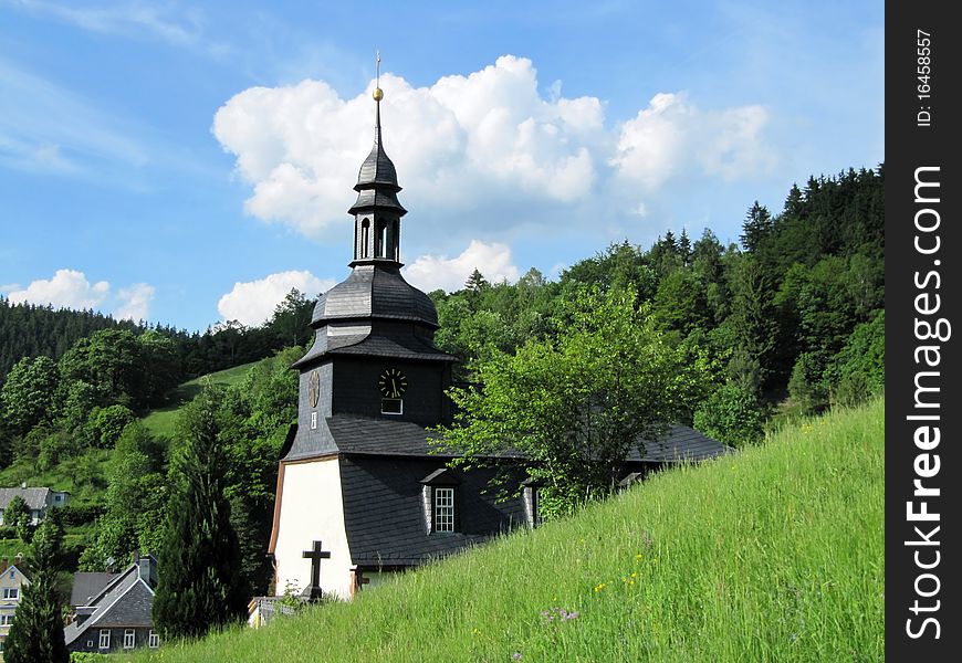 Evangelical Church of Katzhuette (Thueringen/Germany). Evangelical Church of Katzhuette (Thueringen/Germany)