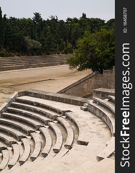 Ancient Greek Sports Stadium And Theatre