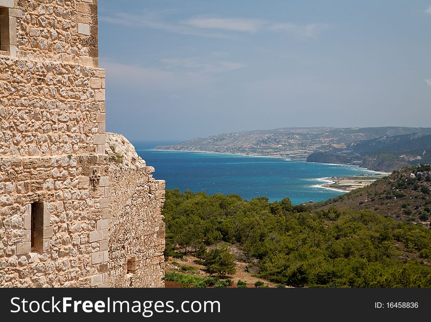 View From Kritinia Castle Rhodes