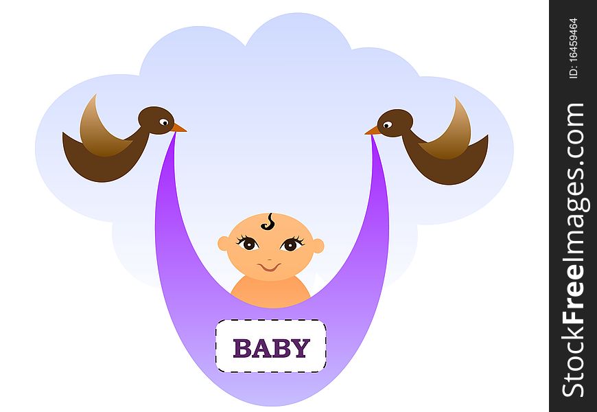 Baby With Birds