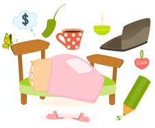 Set Of Child Objects Isolated Royalty Free Stock Photography Set Of Child Objects Isolated Royalty Free Stock Photography