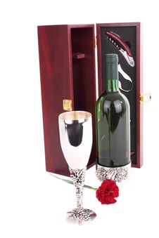Bottle Of White Wine And Sommelier Set Stock Photos Bottle Of White Wine And Sommelier Set Stock Photos