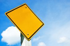Blank Yellow Sign Stock Photo Blank Yellow Sign Stock Photo