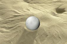 Ball In Sand Trap Stock Image Ball In Sand Trap Stock Image