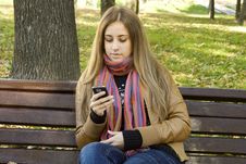Woman Using Cell Phone Stock Image Woman Using Cell Phone Stock Image
