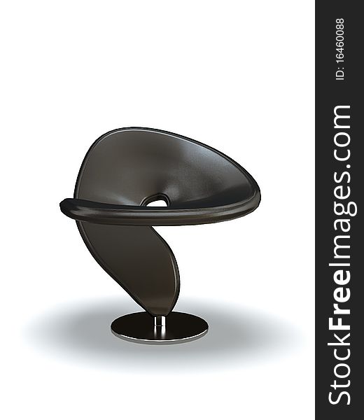 Modern 3d chair on the white background. Modern 3d chair on the white background