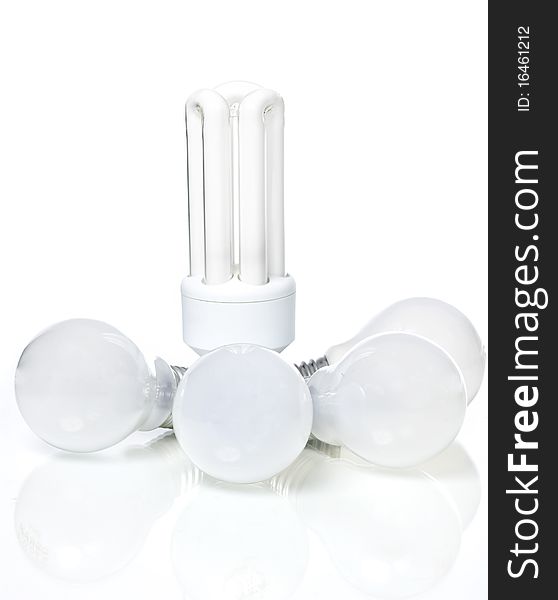 Old and new energy save bulb