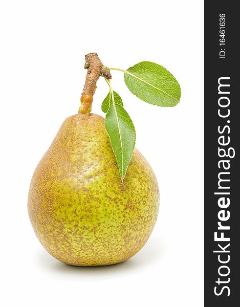 Ecological pears isolated on white background