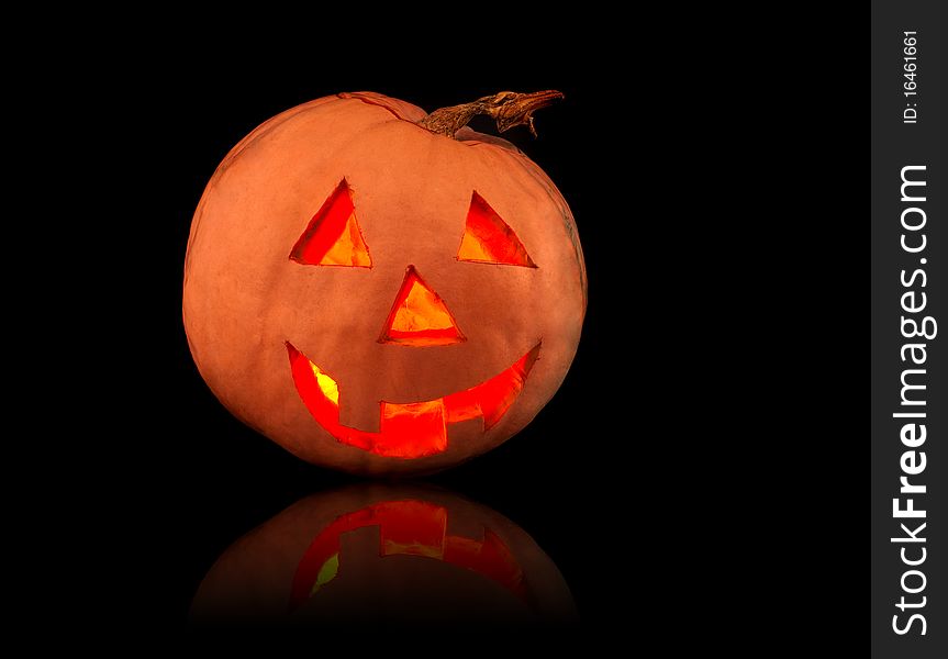 Halloween pumpkin, creepy holiday background