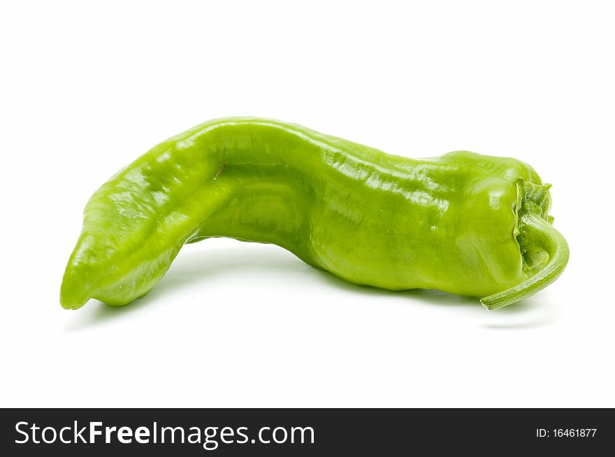 Ecological peppers isolated on white background