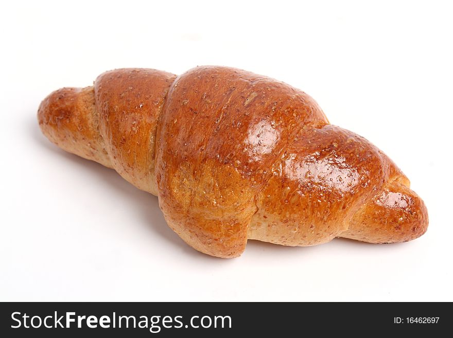 Close up one Bread on a white background