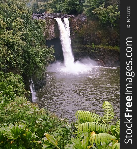 Beautiful Rainbow Falls on the Big Island of Hawaii