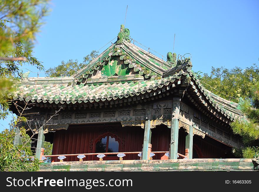 The pavilion in beihai park,beijing,china.