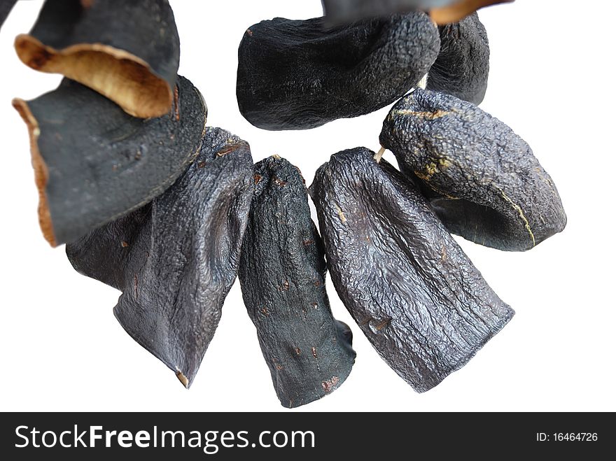 Dry aubergines like abstract image